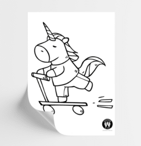 Thumbnail for the Scooter coloring page download